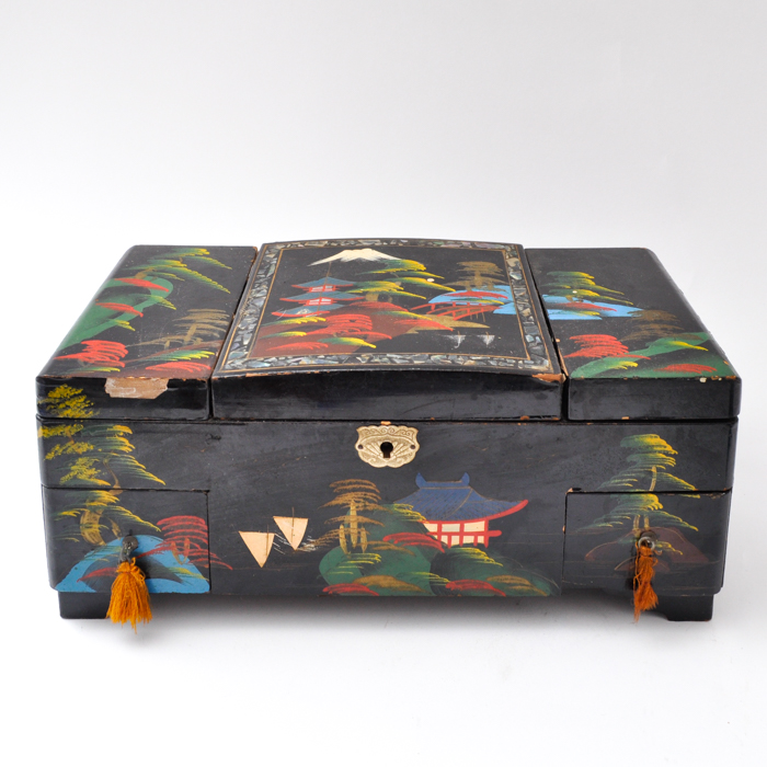 Hand Painted Japanese Jewelry Box