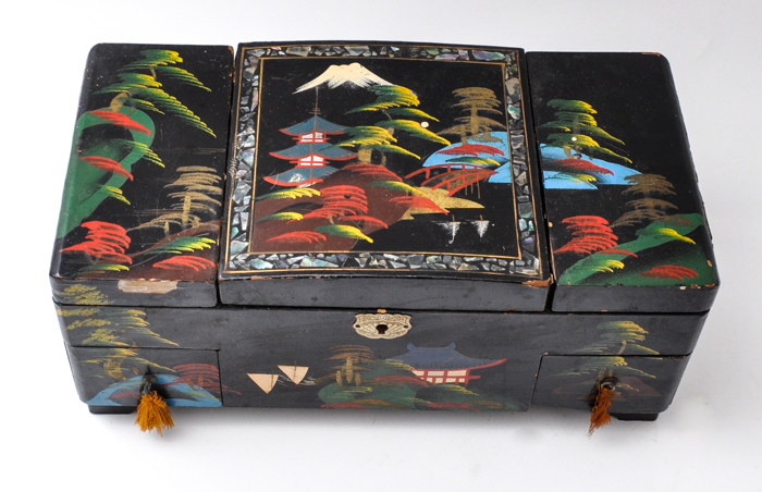 Hand Painted Japanese Jewelry Box