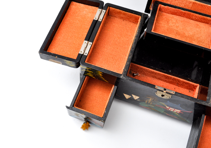 Hand Painted Japanese Jewelry Box