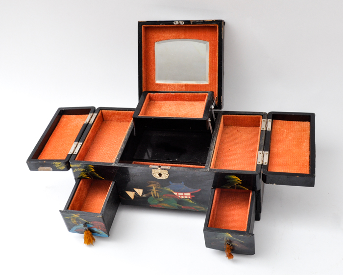 Hand Painted Japanese Jewelry Box