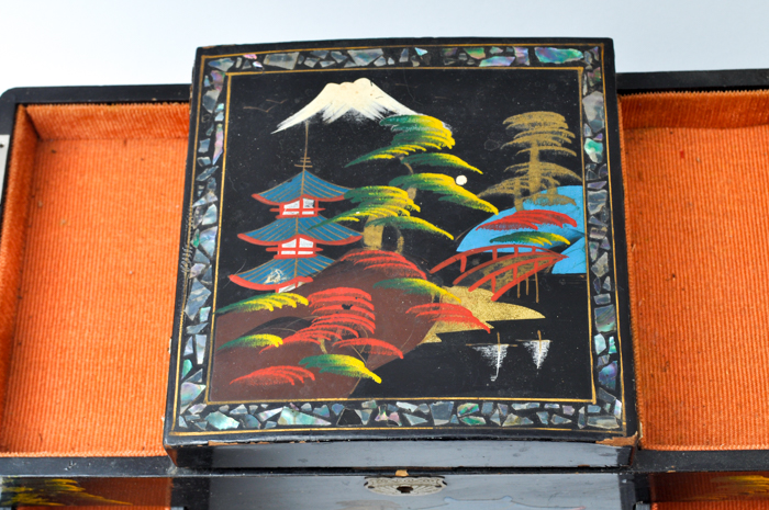 Hand Painted Japanese Jewelry Box