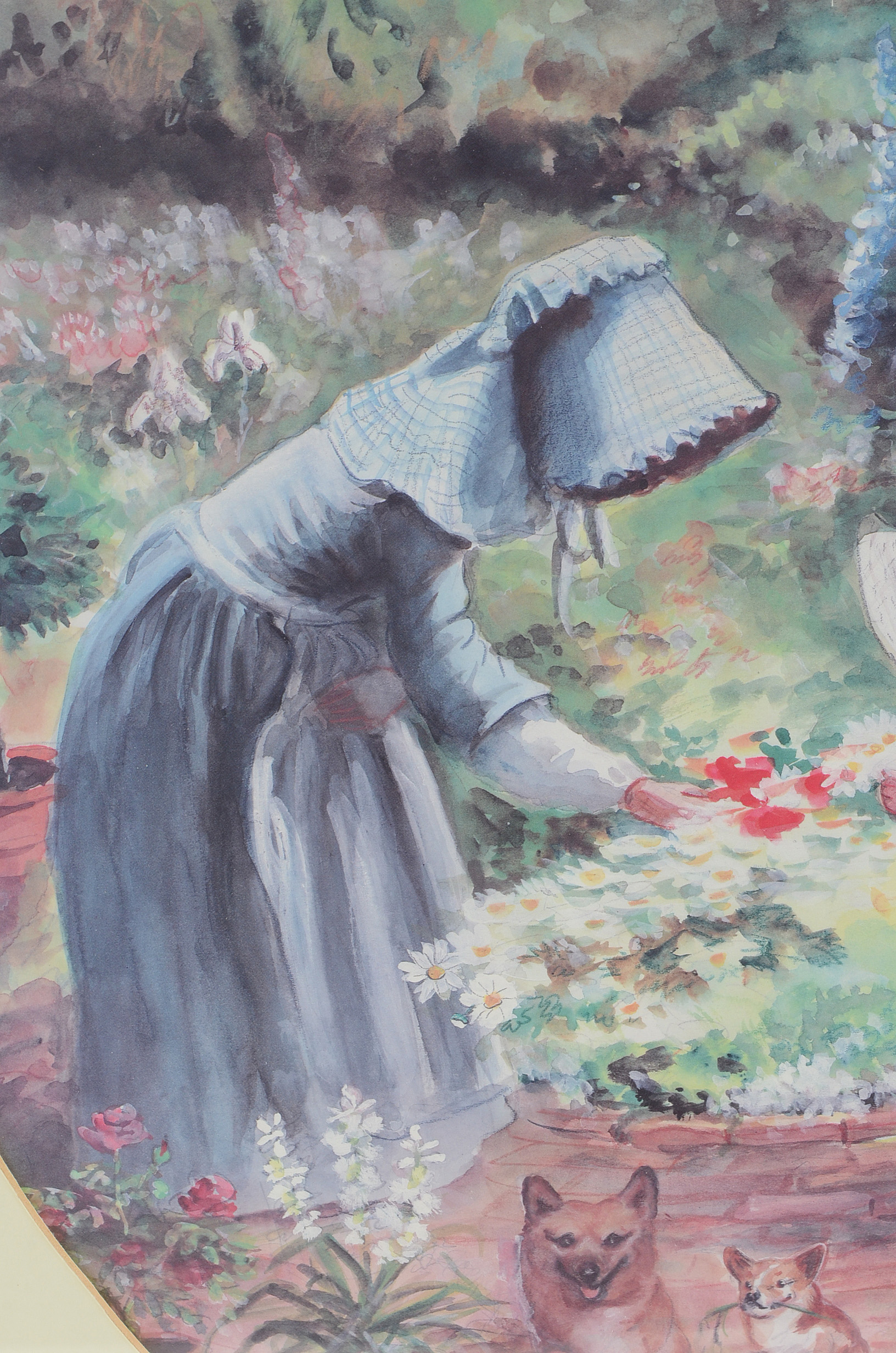 Offset Lithographic Reproduction after Tasha Tudor "A Brighter Garden"