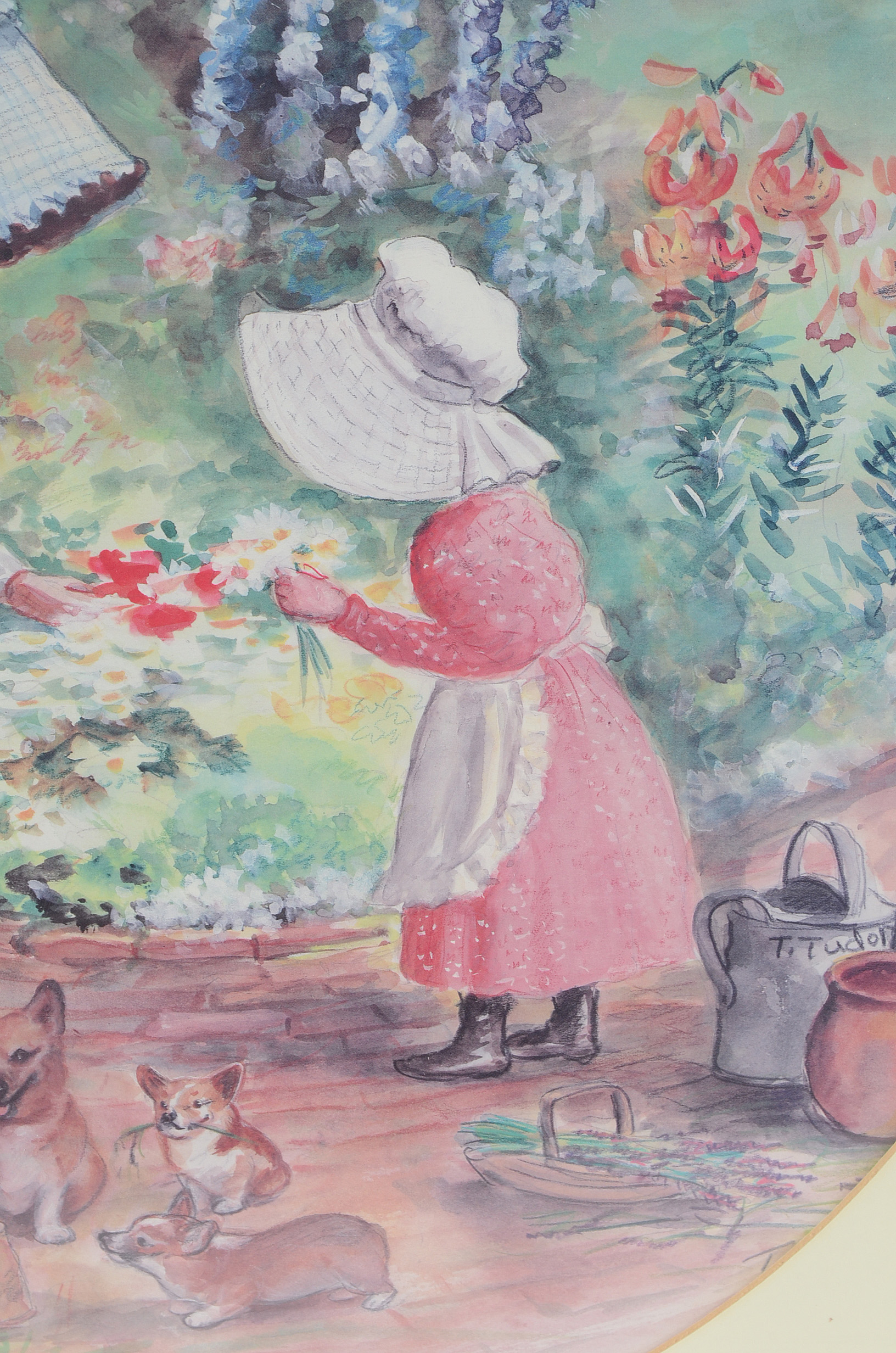 Offset Lithographic Reproduction after Tasha Tudor "A Brighter Garden"