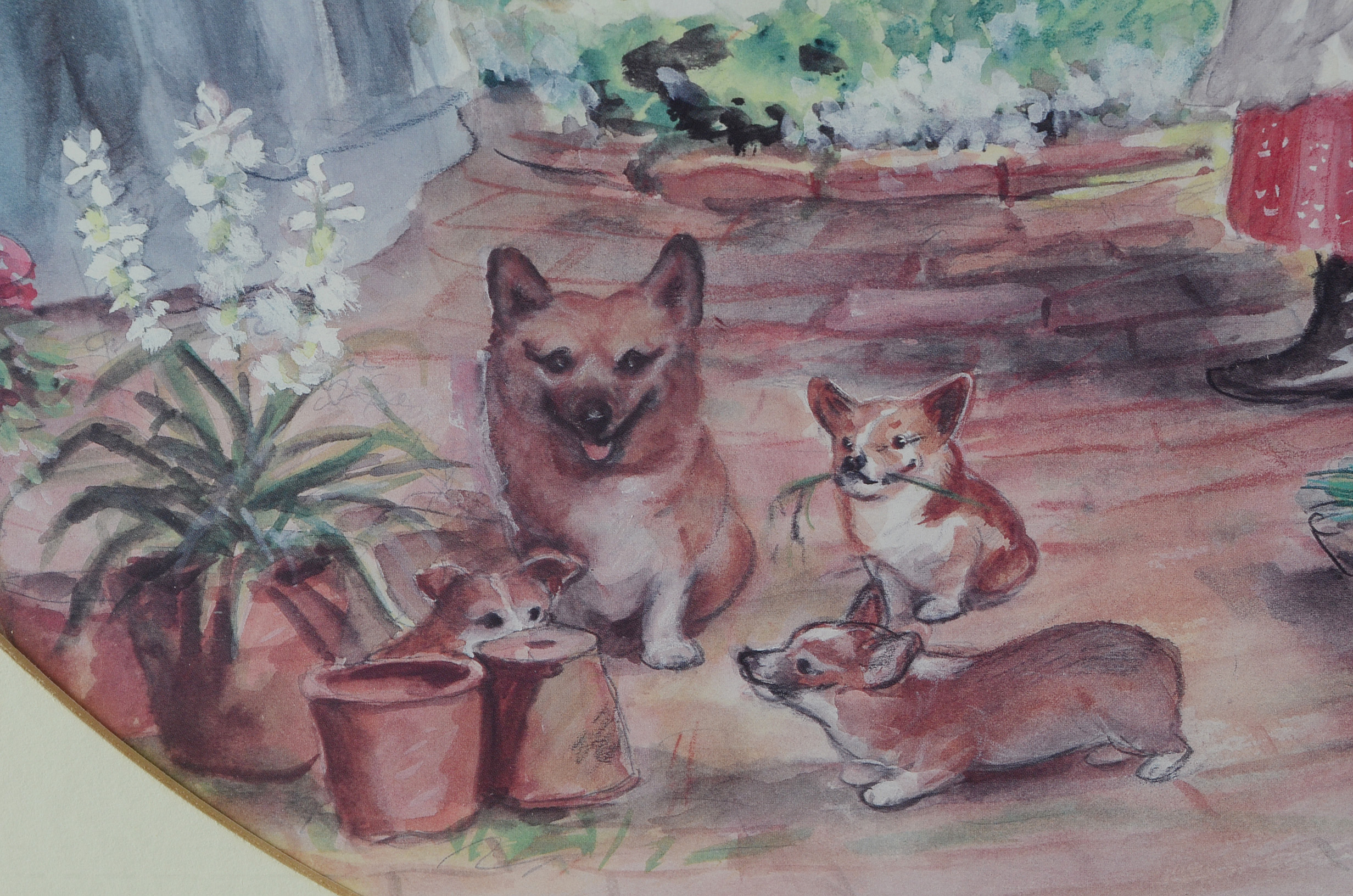 Offset Lithographic Reproduction after Tasha Tudor "A Brighter Garden"