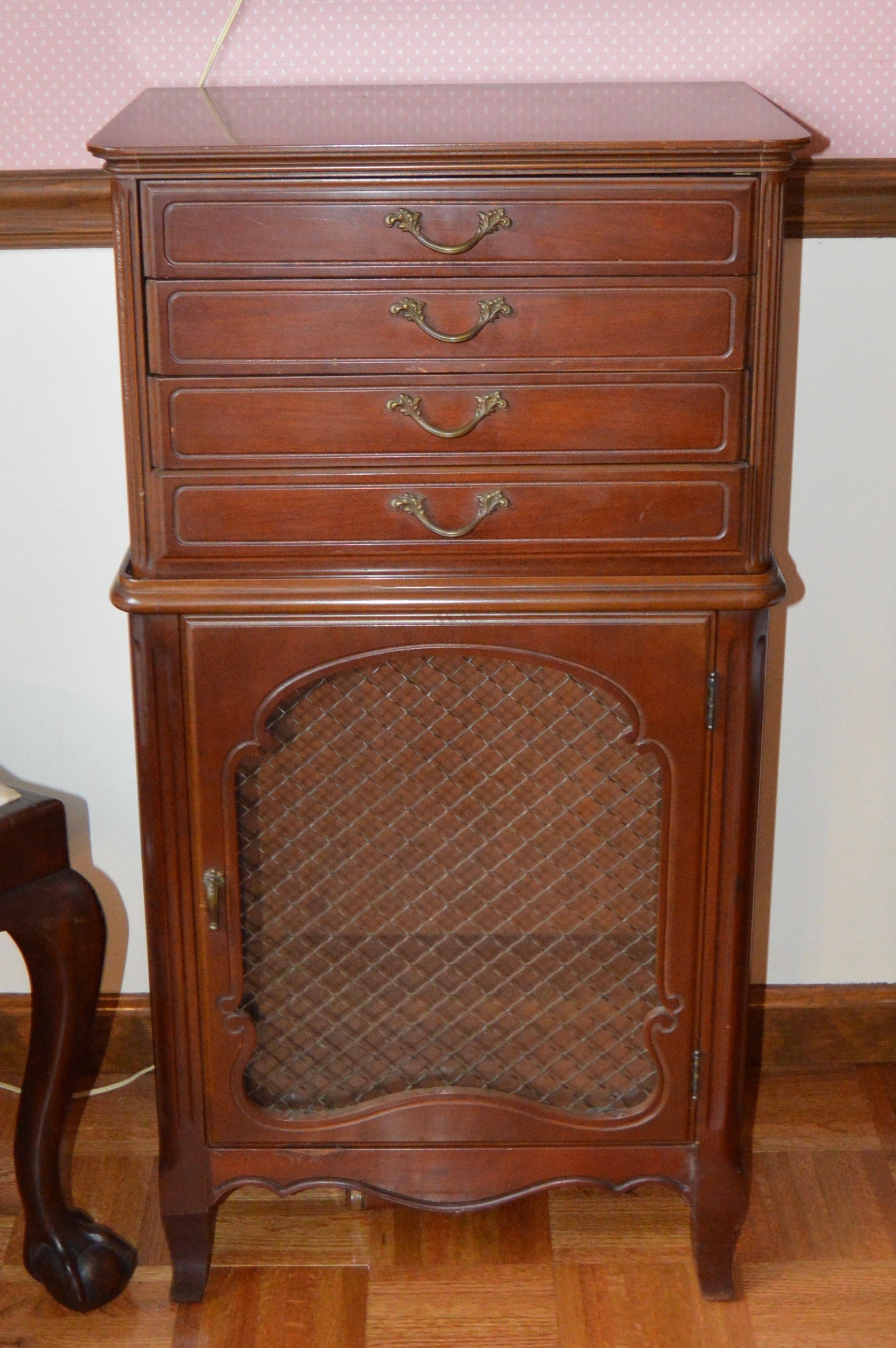French Provincial Flatware Storage Cabinet