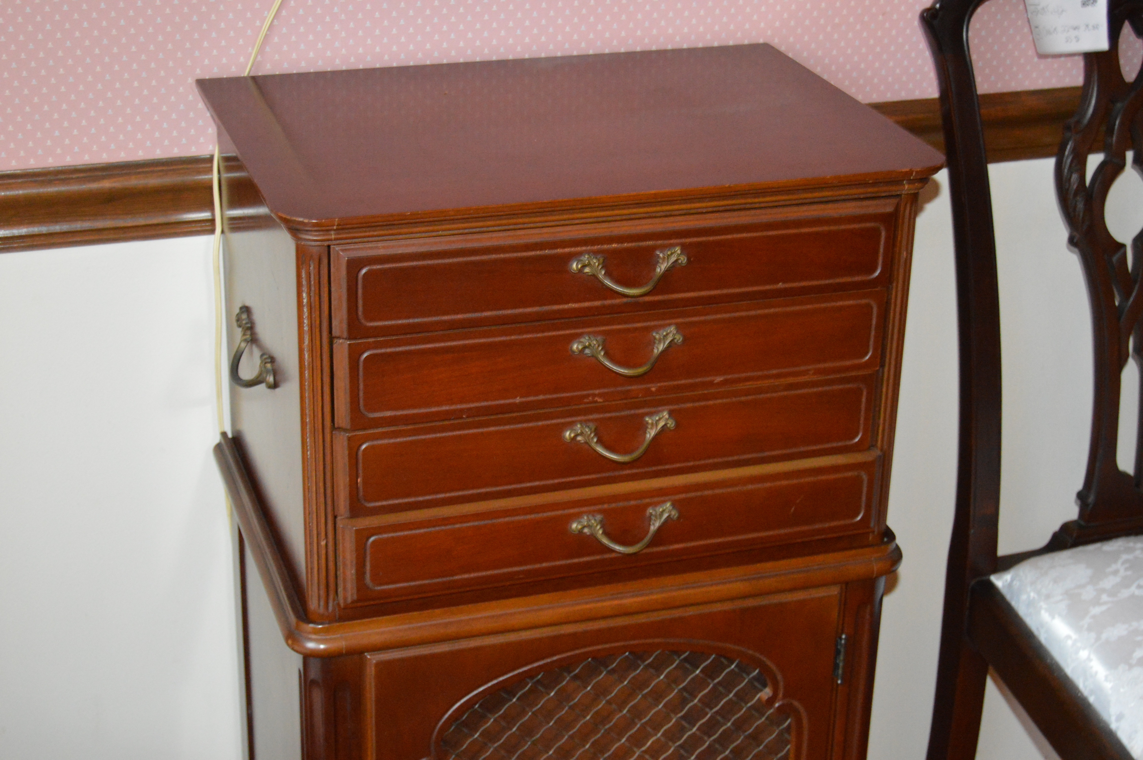 French Provincial Flatware Storage Cabinet