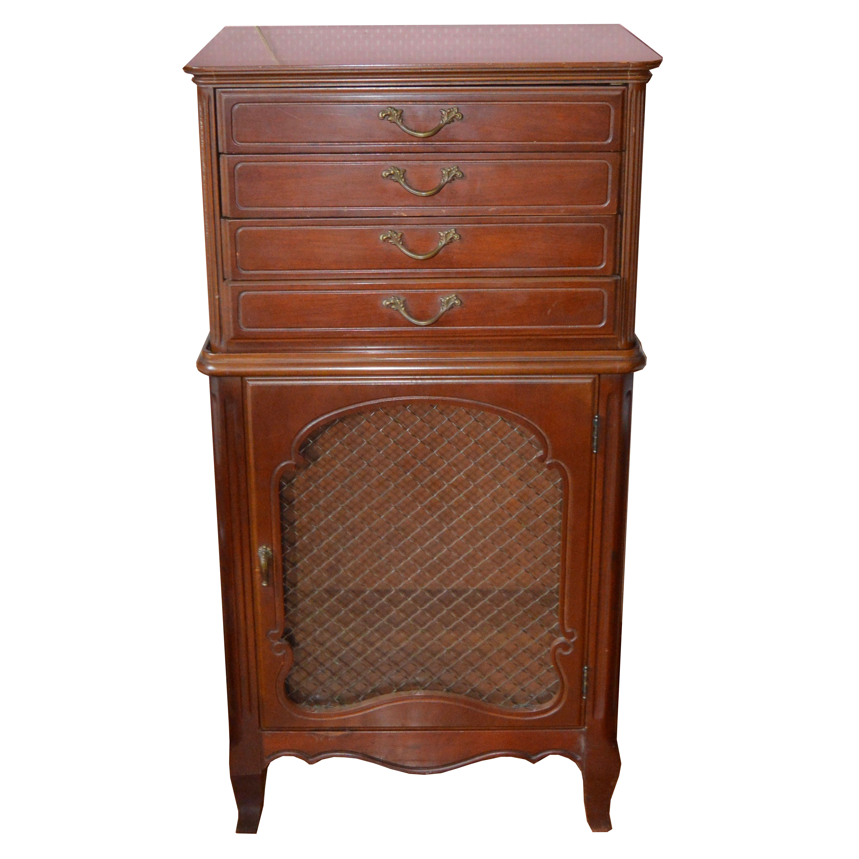 French Provincial Flatware Storage Cabinet