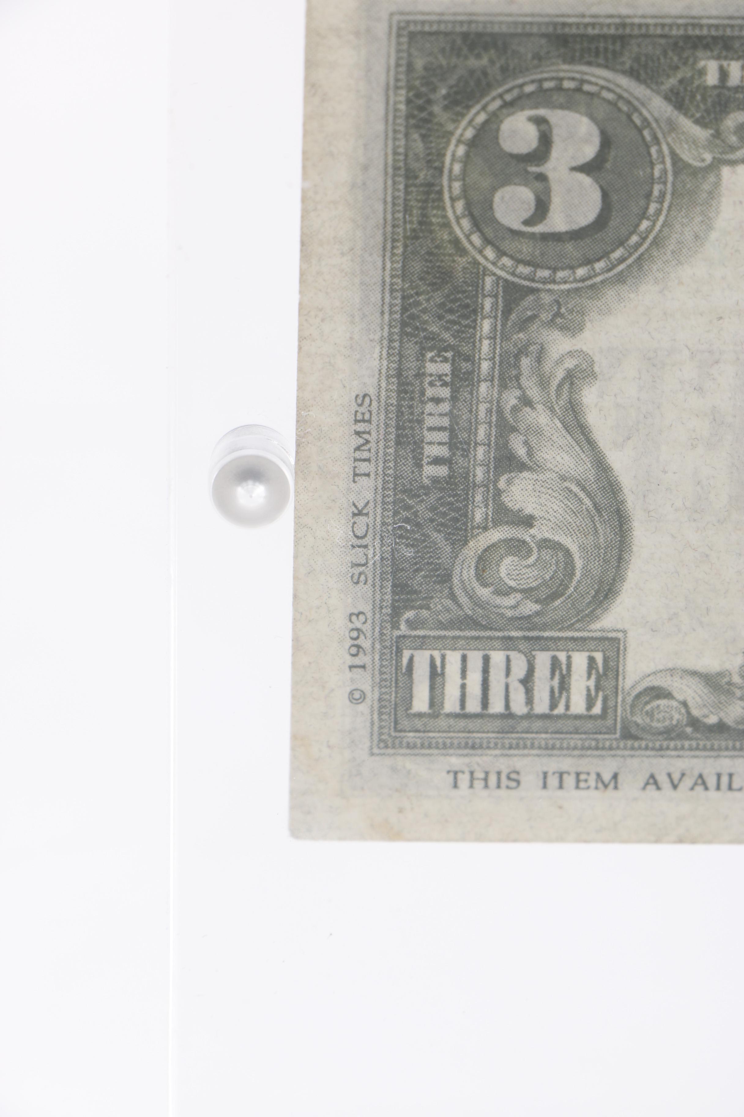 1993 Novelty Bill Clinton $3 Bill