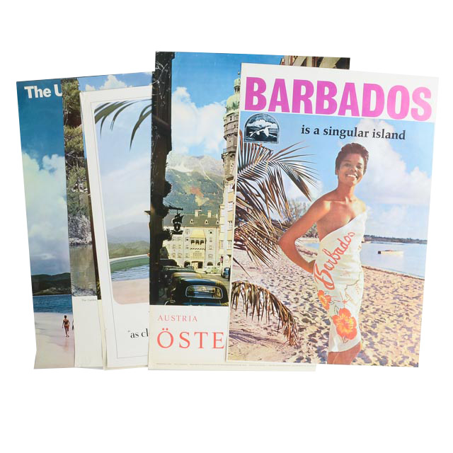 Six Original 1960s and 70s International Travel Posters