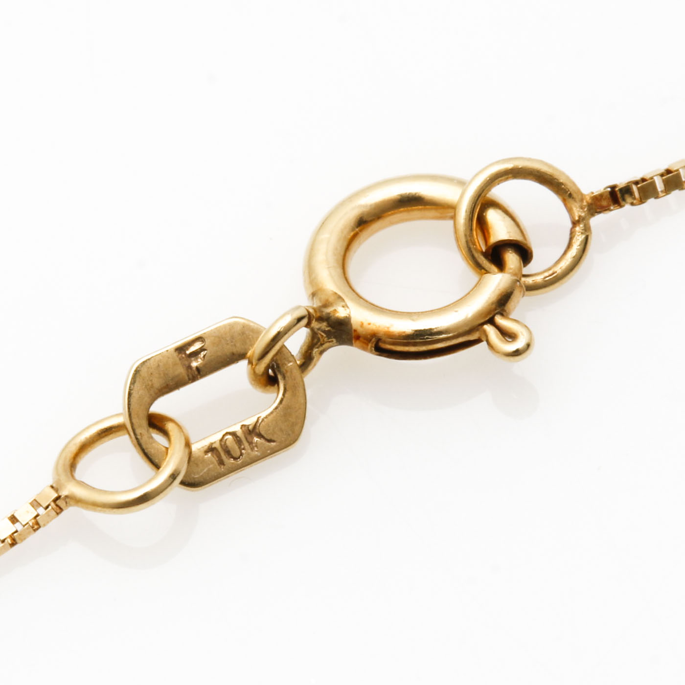 10K Yellow Gold Necklace and Ring With Diamonds and Semi-Precious Stones