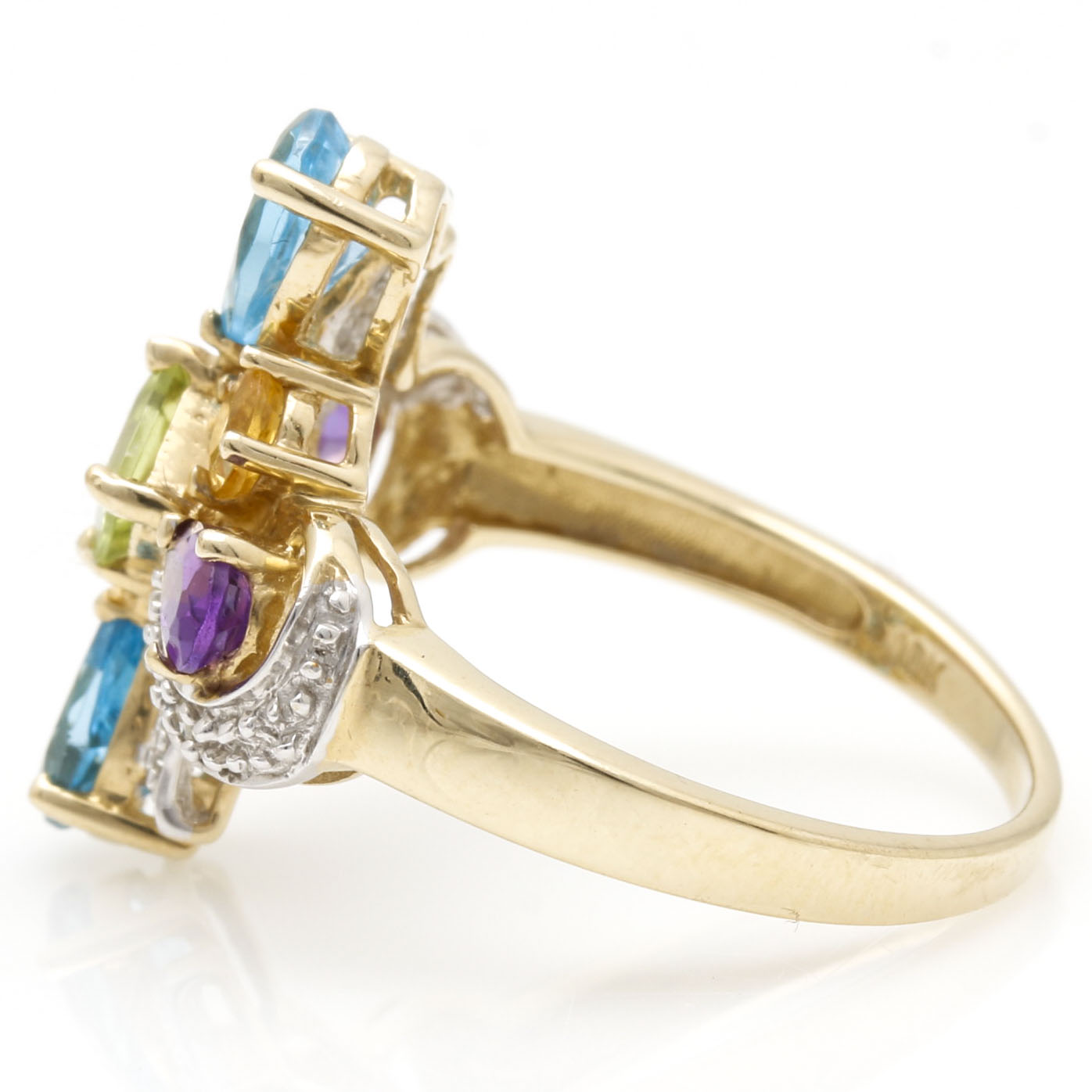 10K Yellow Gold and Gemstone Jewelry Assortment