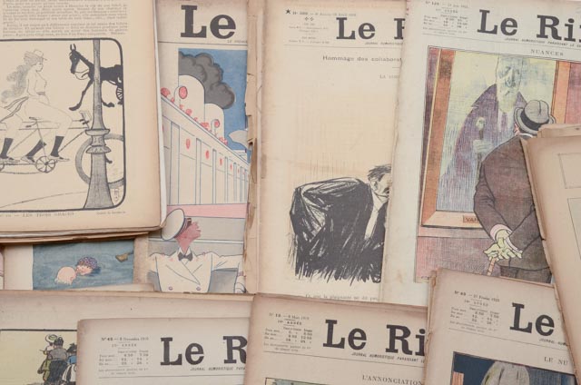 Large Collection of "Le Rire" French Humor Magazines