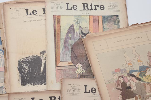 Large Collection of "Le Rire" French Humor Magazines