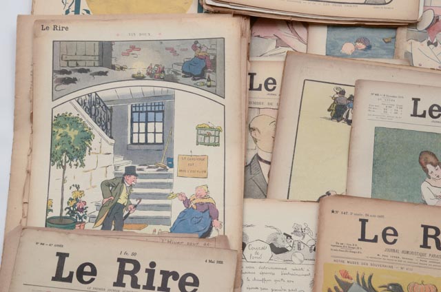 Large Collection of "Le Rire" French Humor Magazines