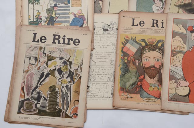 Large Collection of "Le Rire" French Humor Magazines