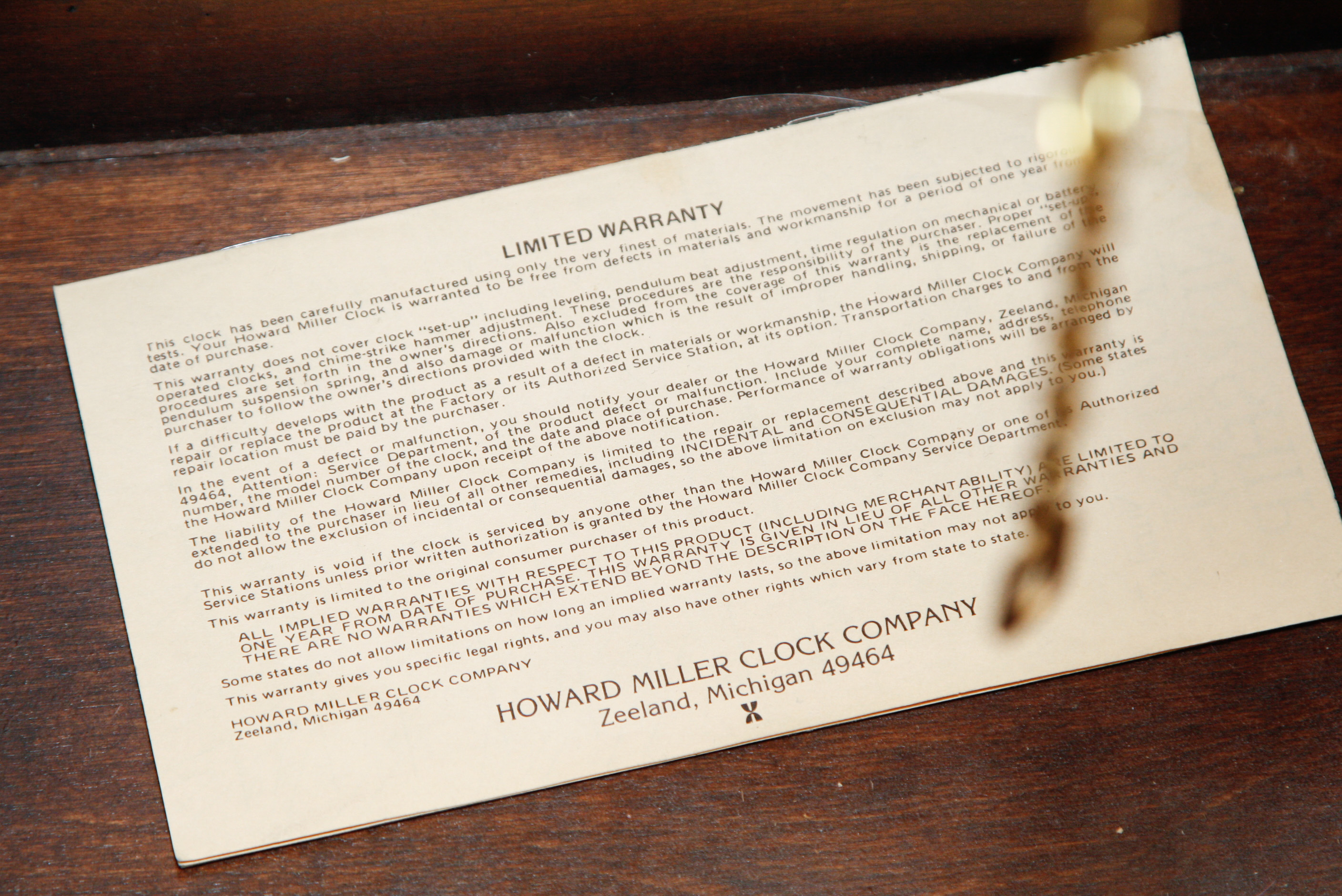 Howard Miller "Aristocrat" Triple-Chime Grandfather Clock