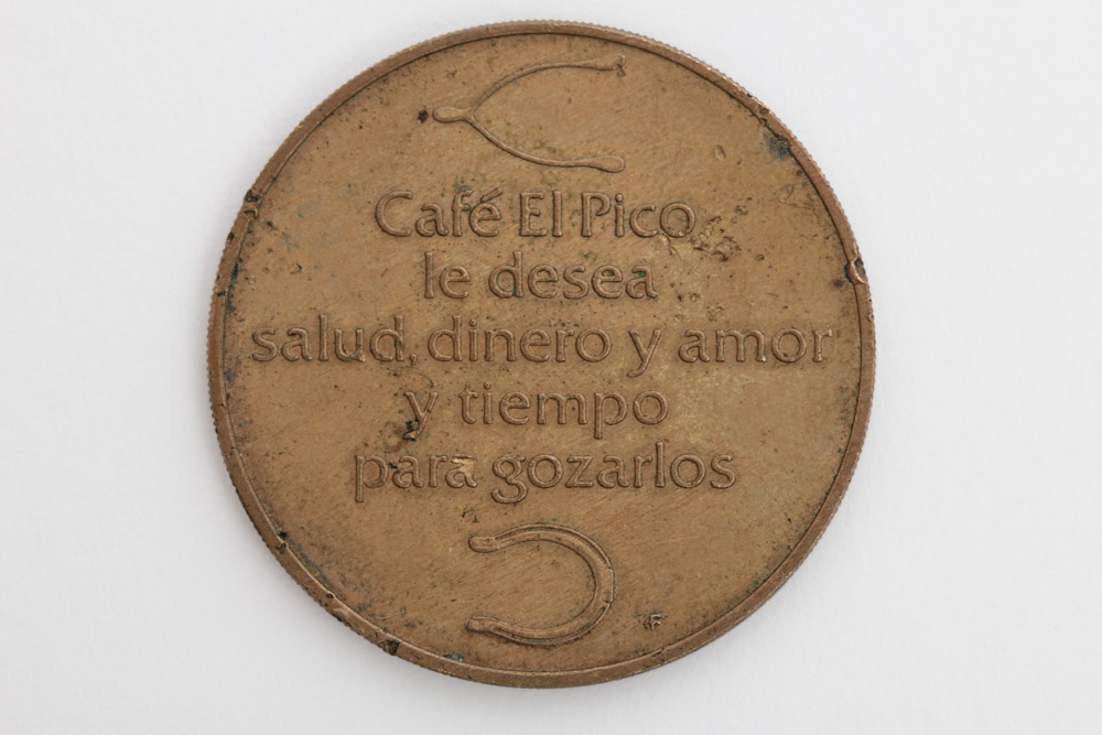 Café El Pico Brass Good Luck Token