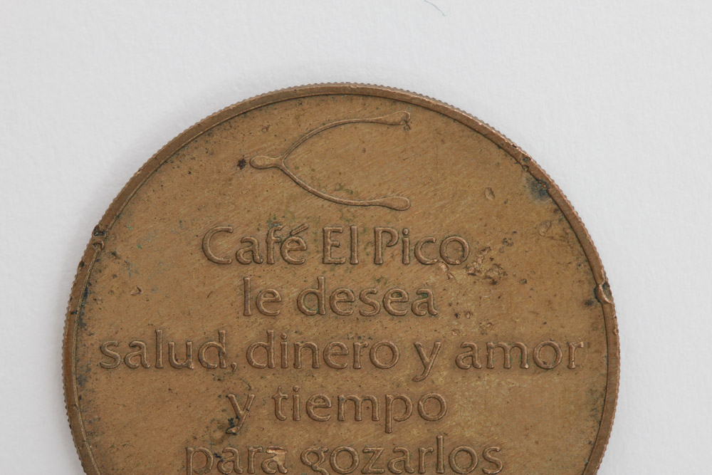 Café El Pico Brass Good Luck Token