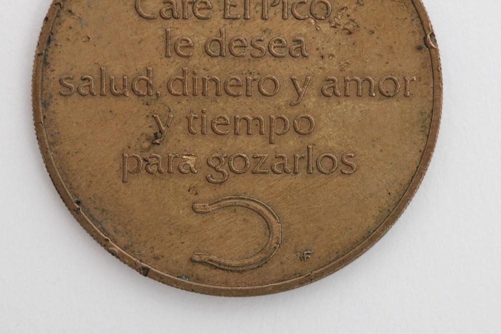 Café El Pico Brass Good Luck Token