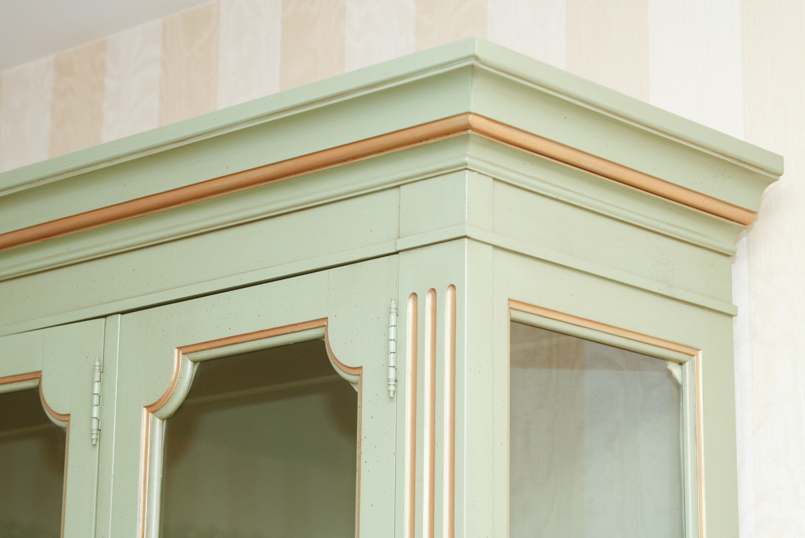 Painted Glass Front China Cabinet