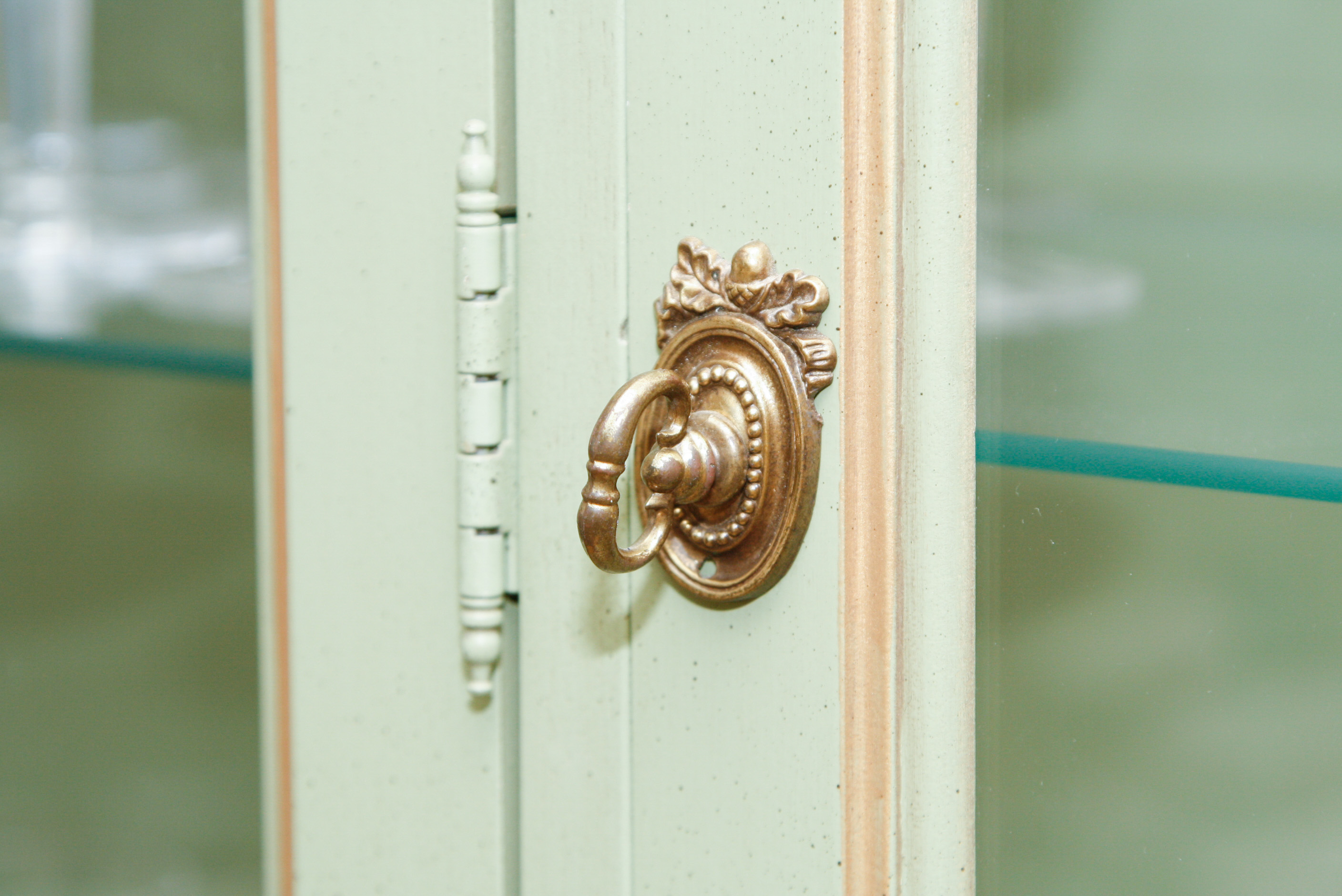 Painted Glass Front China Cabinet