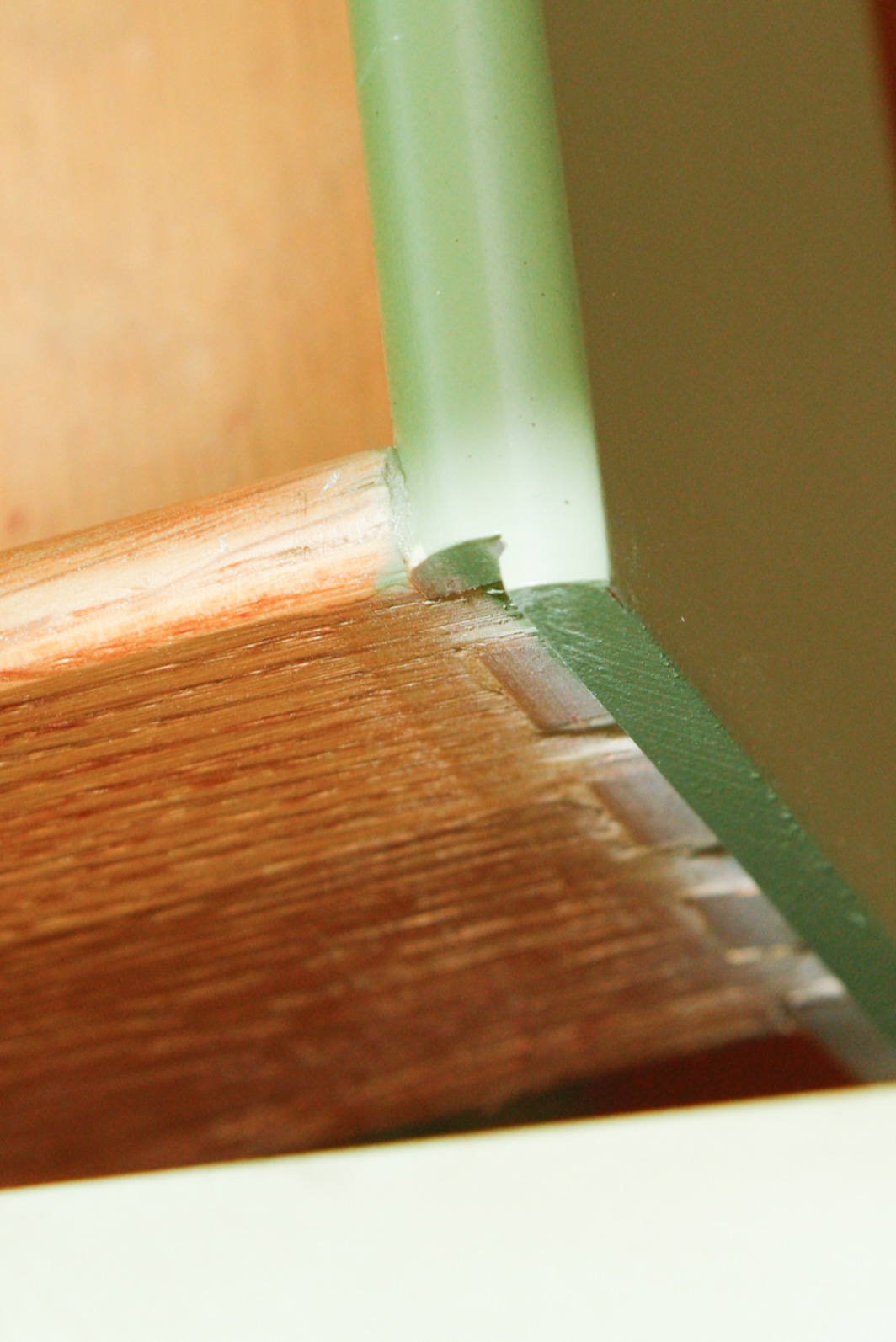 Painted Glass Front China Cabinet