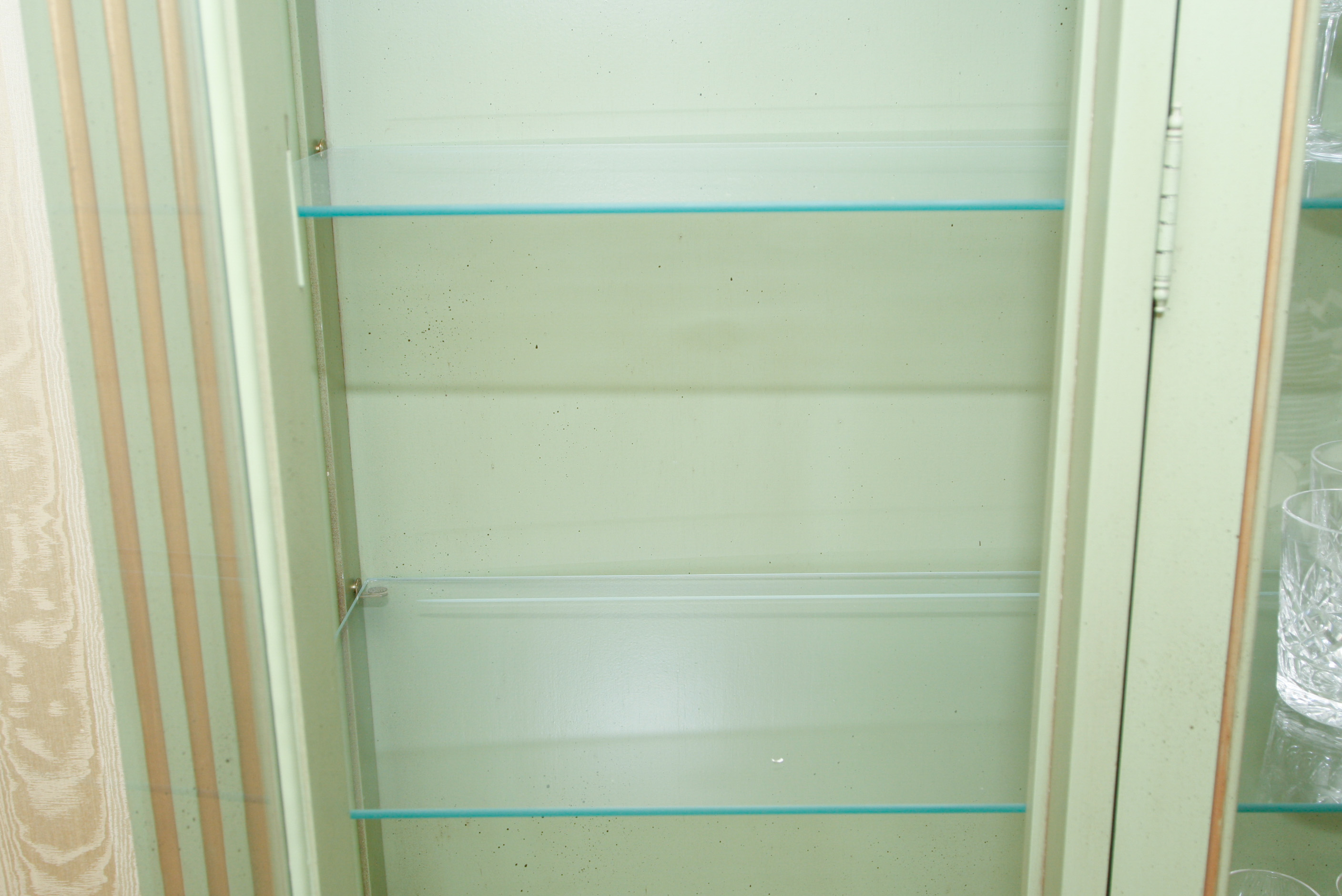 Painted Glass Front China Cabinet