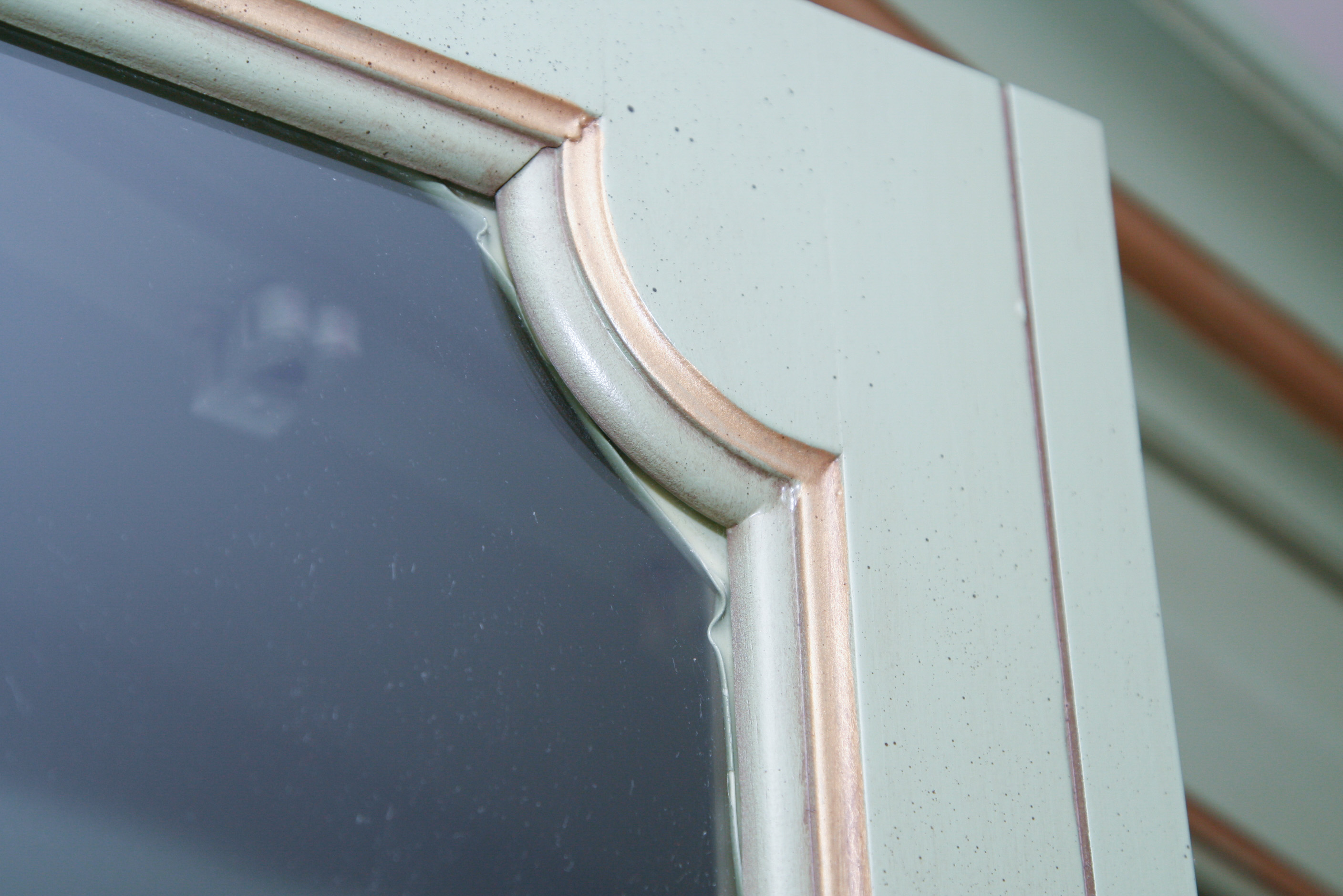 Painted Glass Front China Cabinet