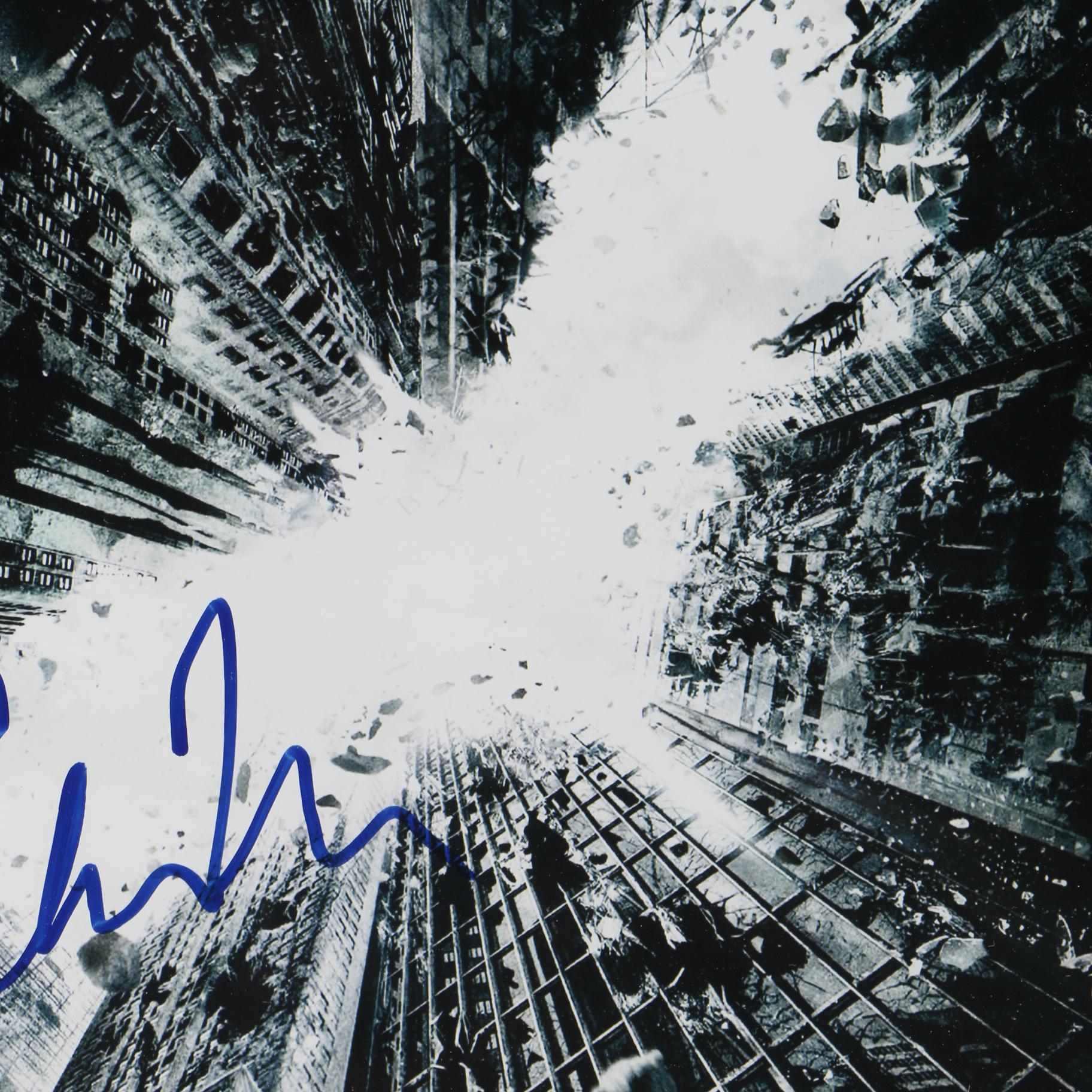 Framed "The Dark Knight Rises" Movie Photo Signed by Christopher Nolan