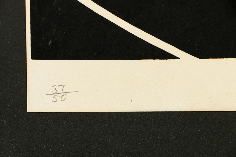 Clarence Carter Limited Edition Serigraph on Paper "Concentric Space - White"