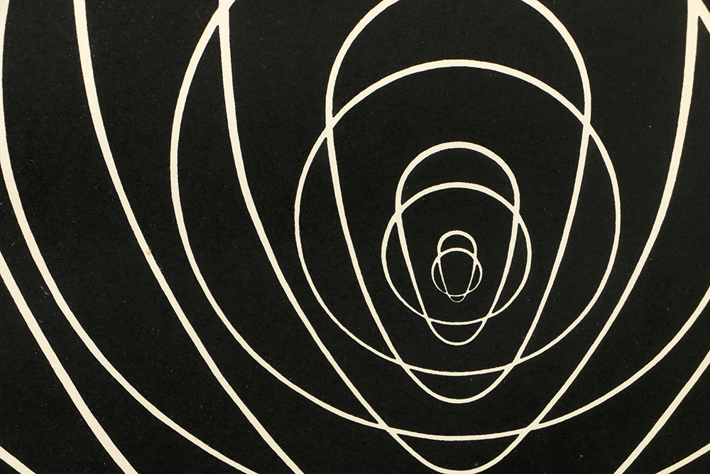 Clarence Carter Limited Edition Serigraph on Paper "Concentric Space - White"