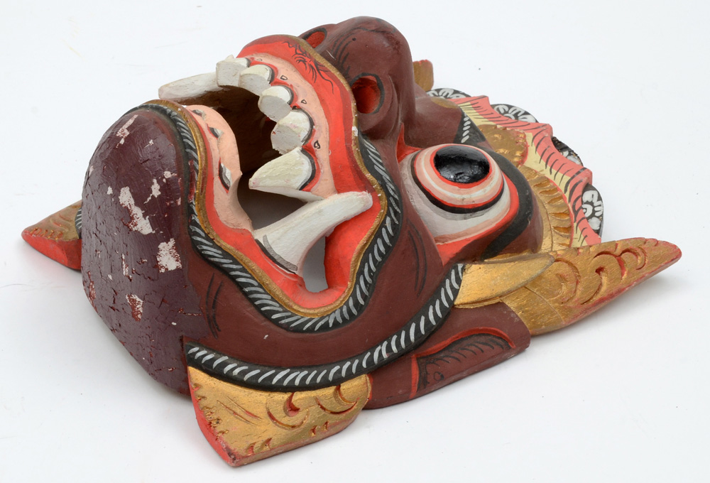 Hand-Carved Indonesian Dragon Mask