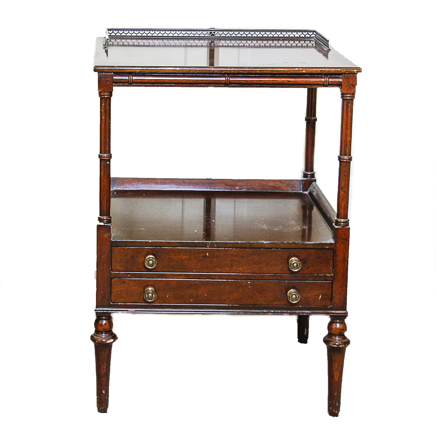 Vintage Regency Style Two-Drawer Side Table