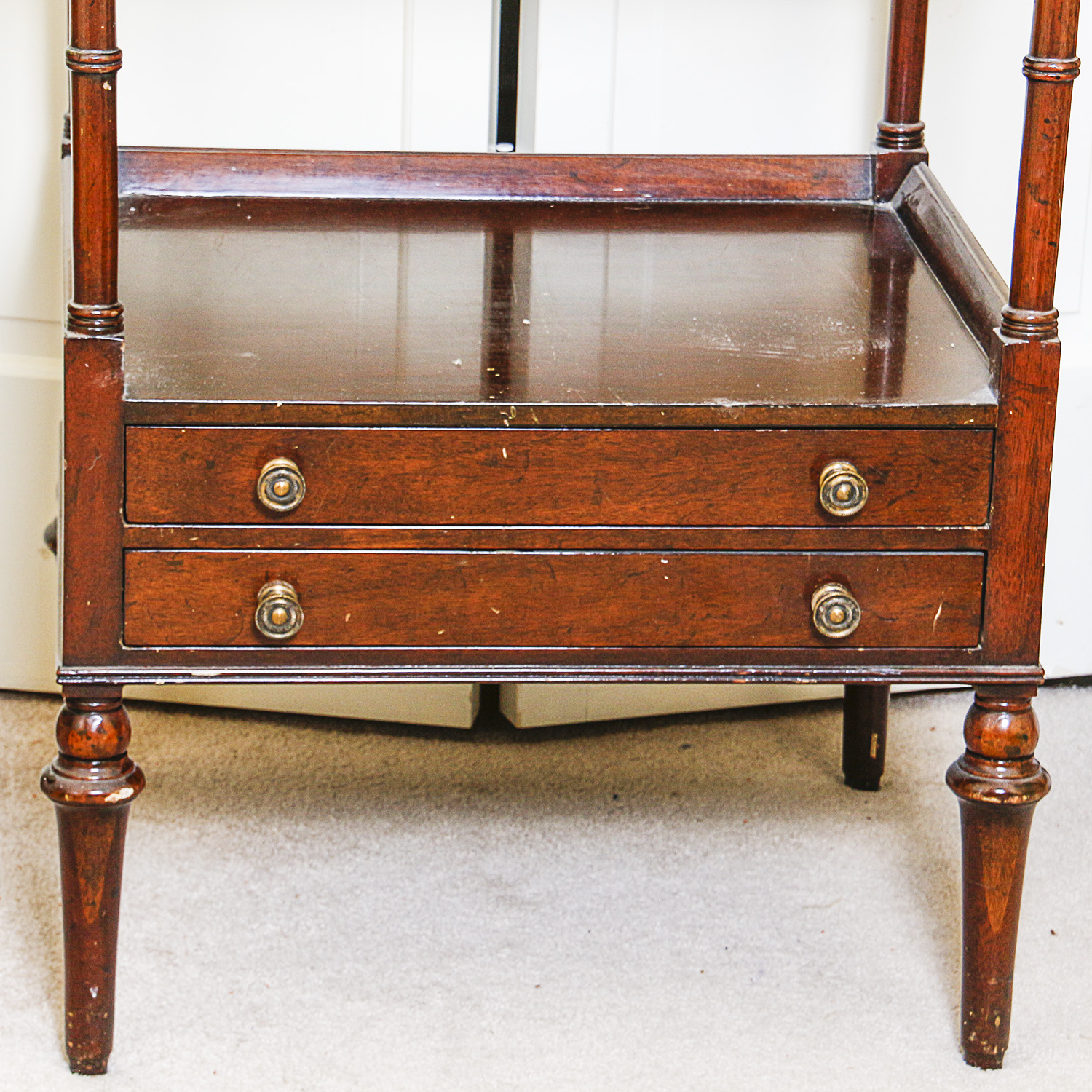Vintage Regency Style Two-Drawer Side Table