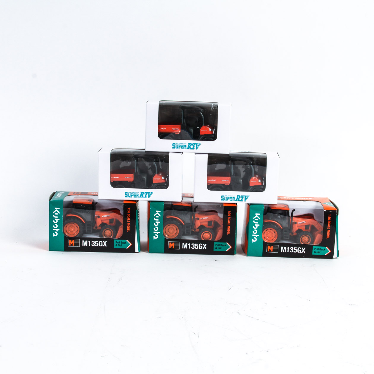 Collection of Kubota Toy Tractors