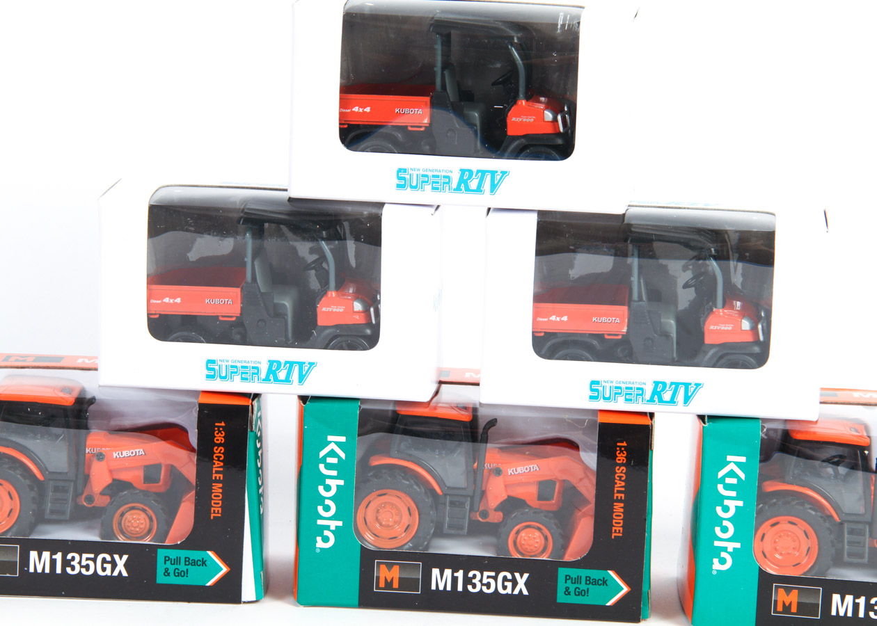 Collection of Kubota Toy Tractors