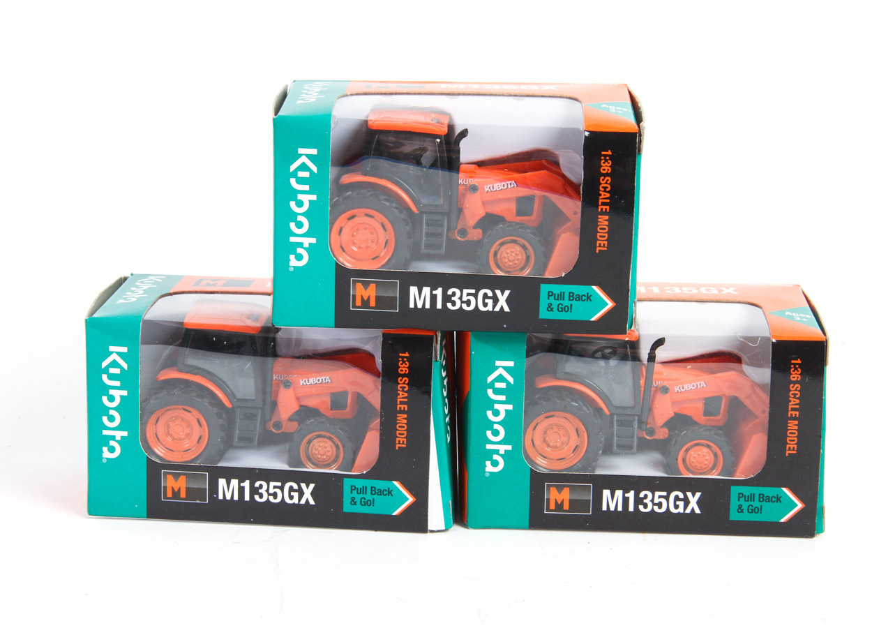 Collection of Kubota Toy Tractors