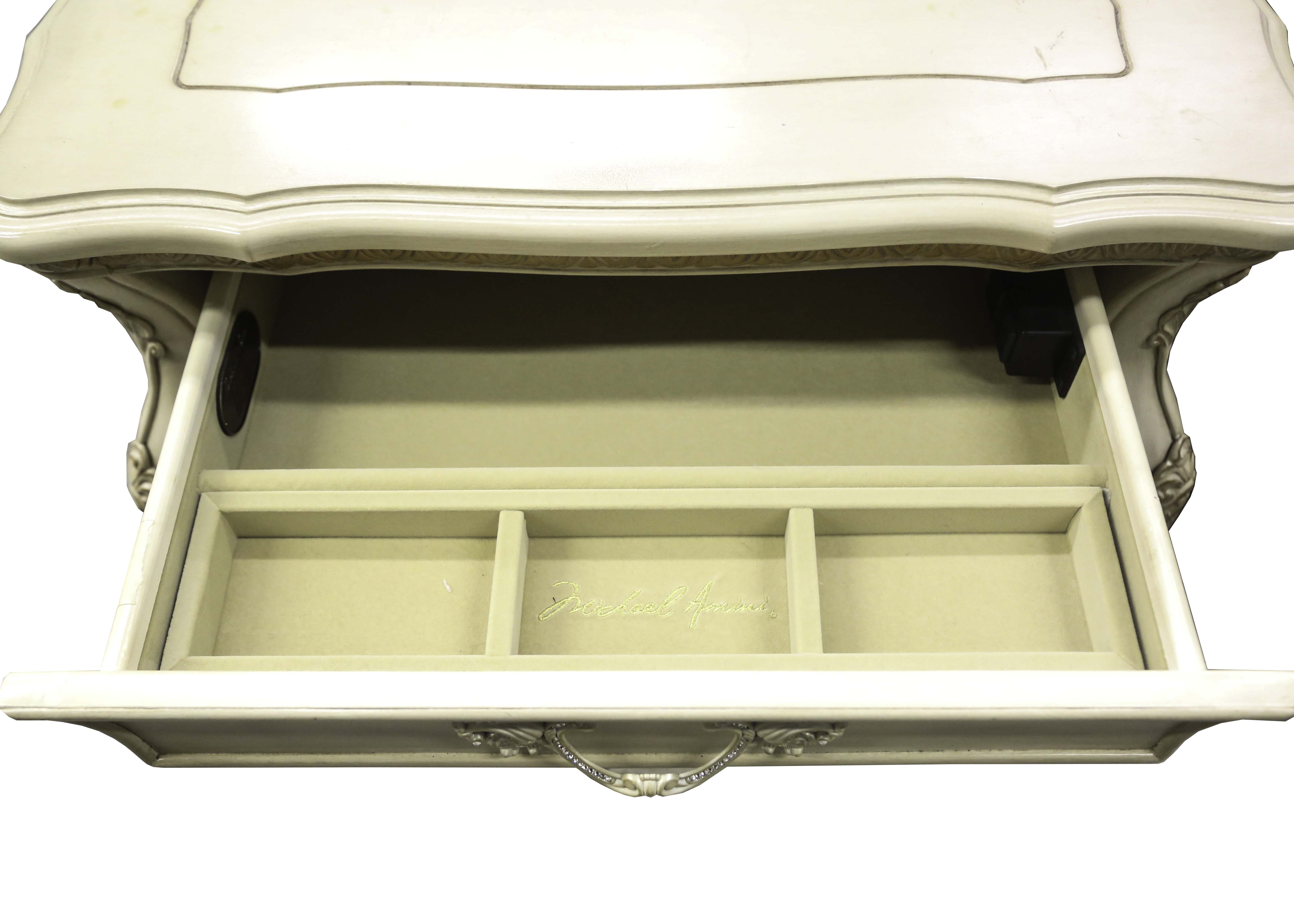 Michael Amini "Lavelle Blanc" French Inspired Nightstand