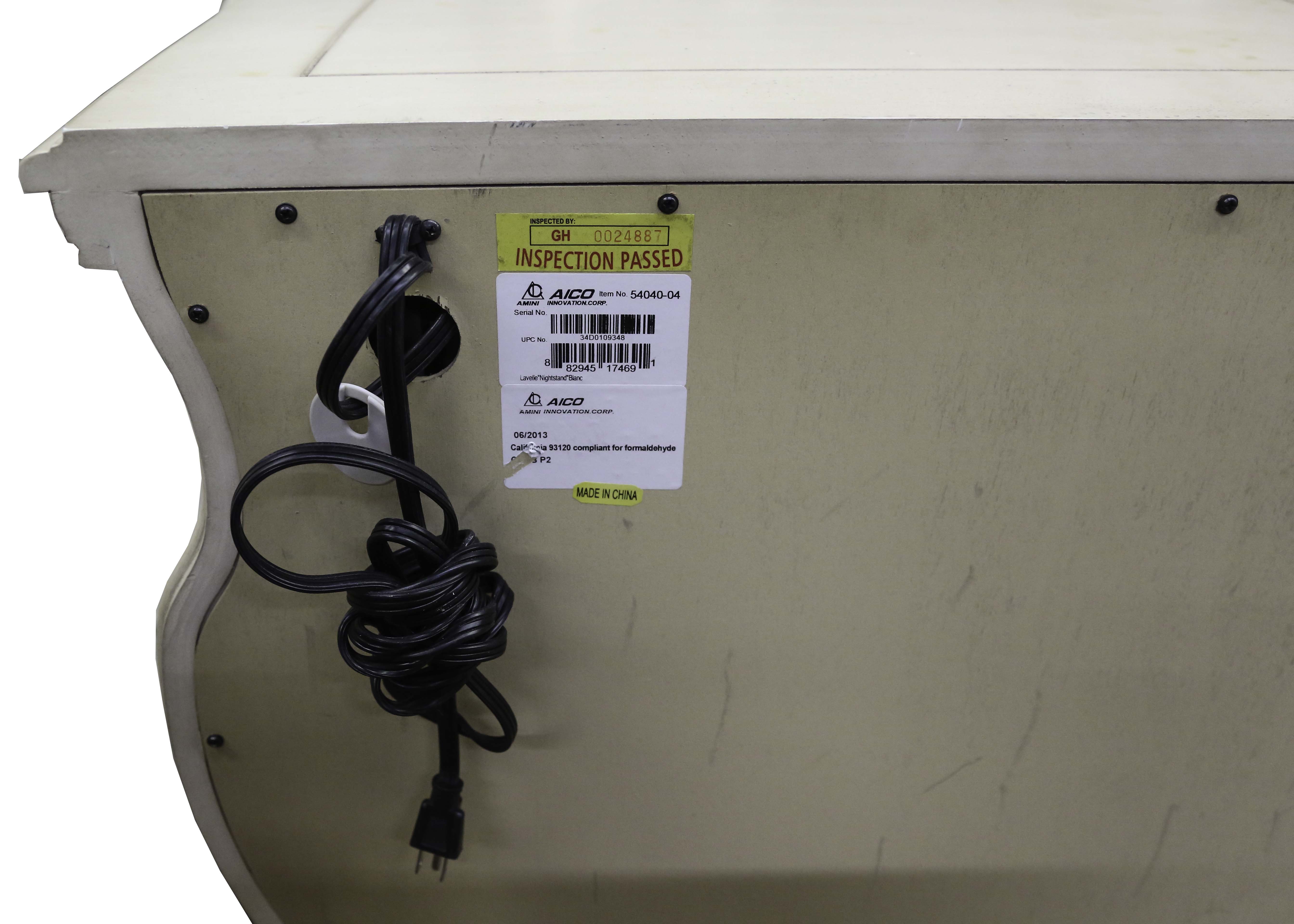 Michael Amini "Lavelle Blanc" French Inspired Nightstand