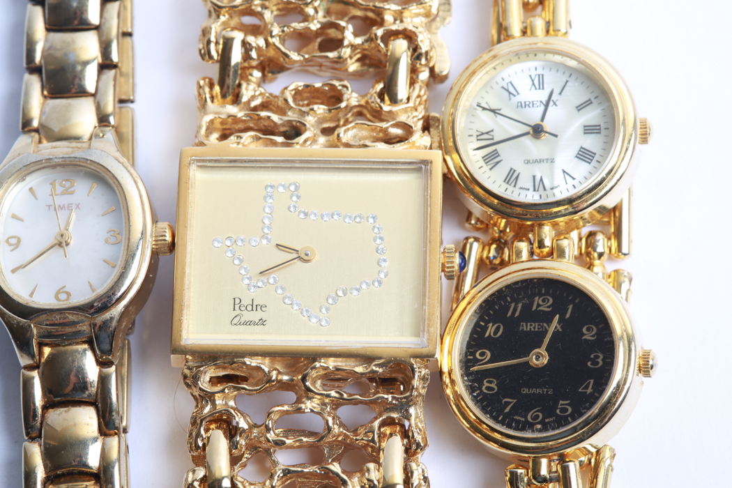 Three Gold Tone Watches