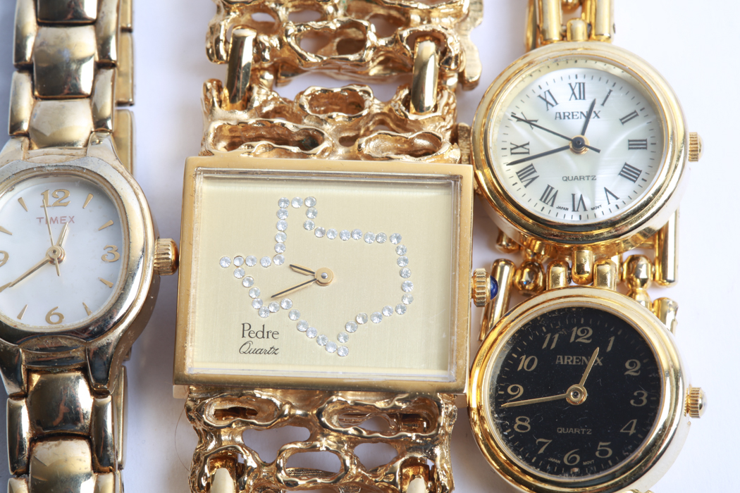 Three Gold Tone Watches
