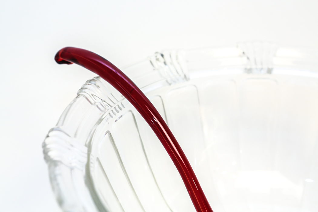 Vintage Glass Punch Bowl and Cups