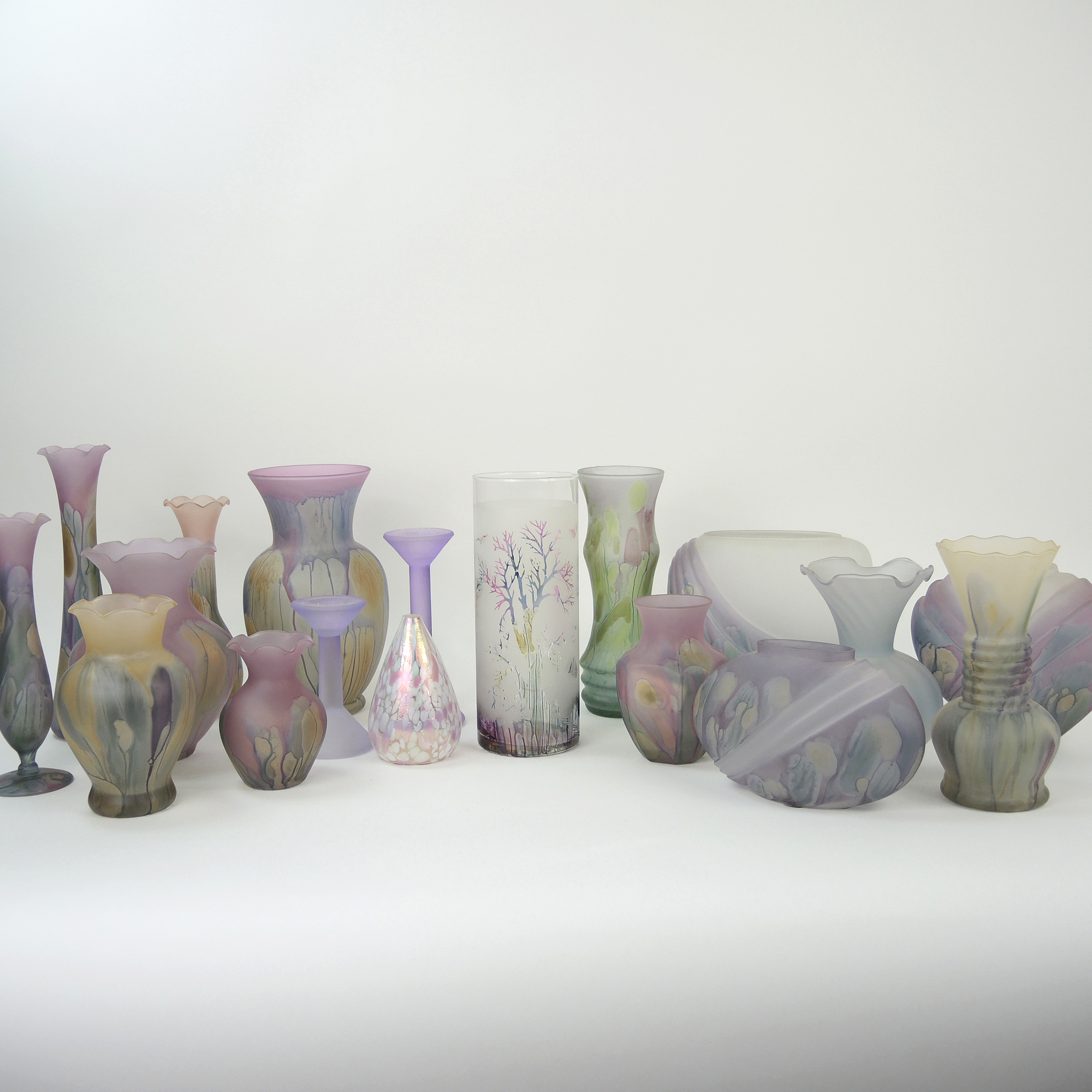 Hand Painted Rueven Nouveau Art Glass and More