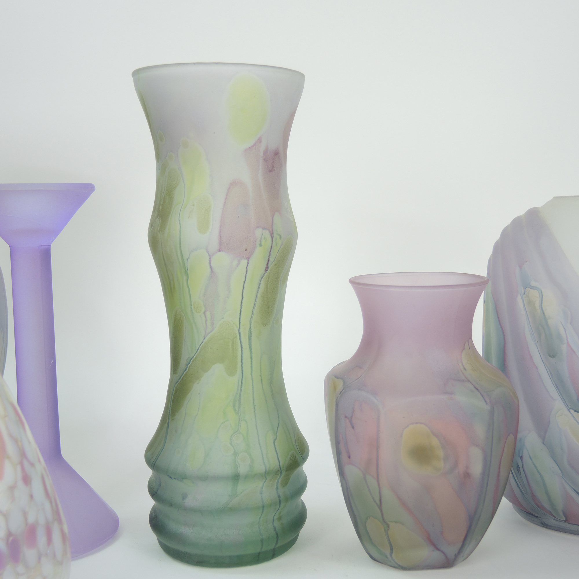 Hand Painted Rueven Nouveau Art Glass and More