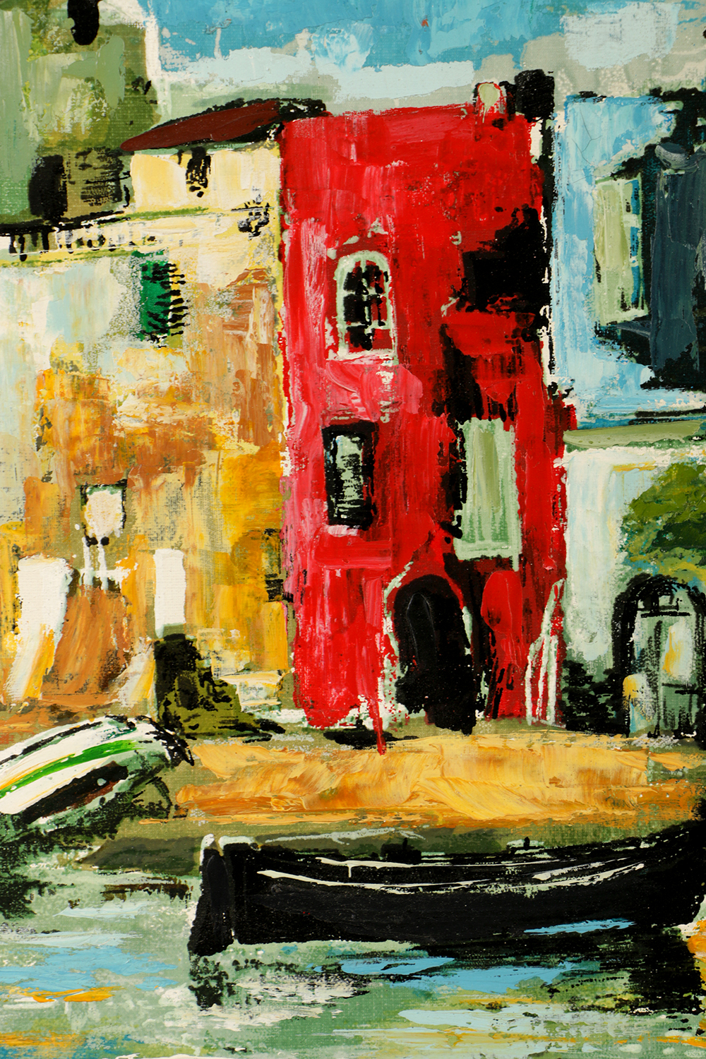 S. Margarit Oil Painting on Canvas "Gondola Ride"