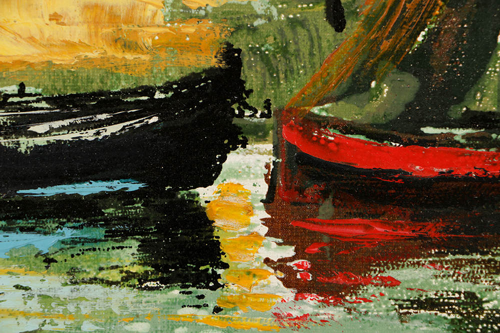 S. Margarit Oil Painting on Canvas "Gondola Ride"