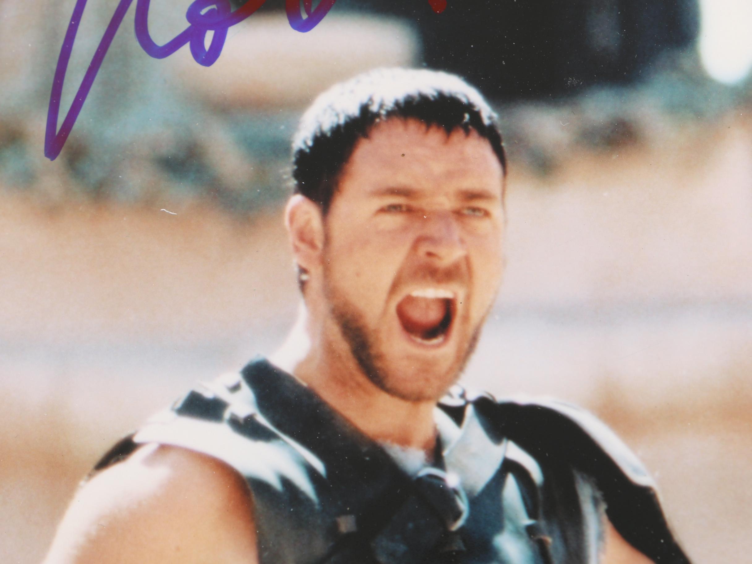 Russell Crowe and Ridley Scott Autographed "Gladiator" Photo