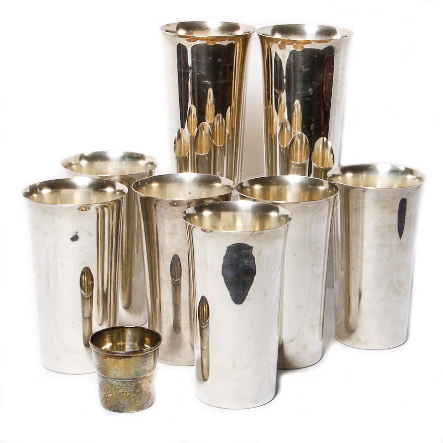 Sterling Silver Cups and Thimble