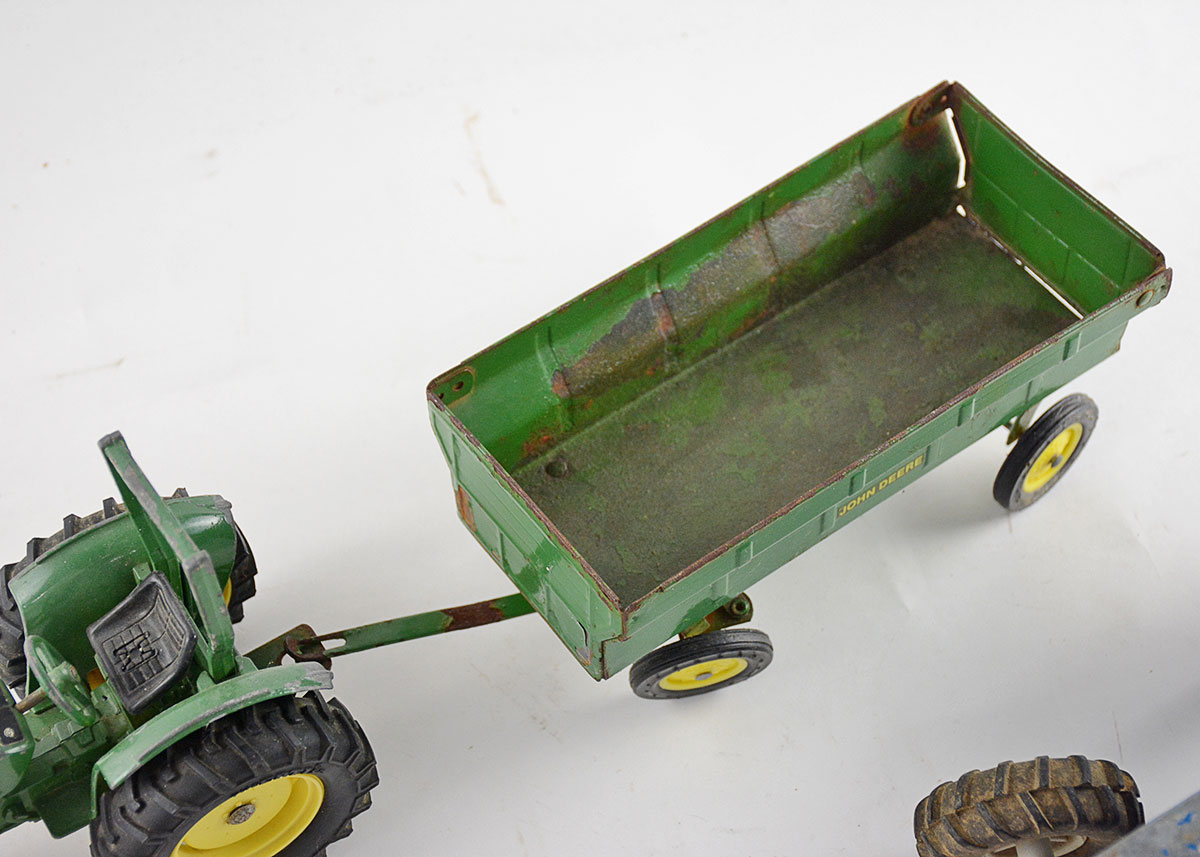 Vintage Ertl Die-Cast John Deere and Ford Tractors