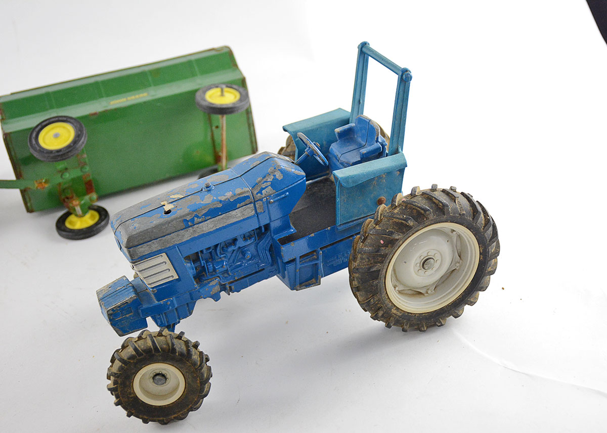 Vintage Ertl Die-Cast John Deere and Ford Tractors